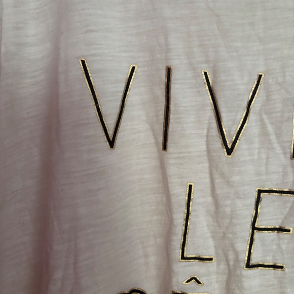 T shirt J.Crew Vivez le rêve metallic print - Picture 3 of 3